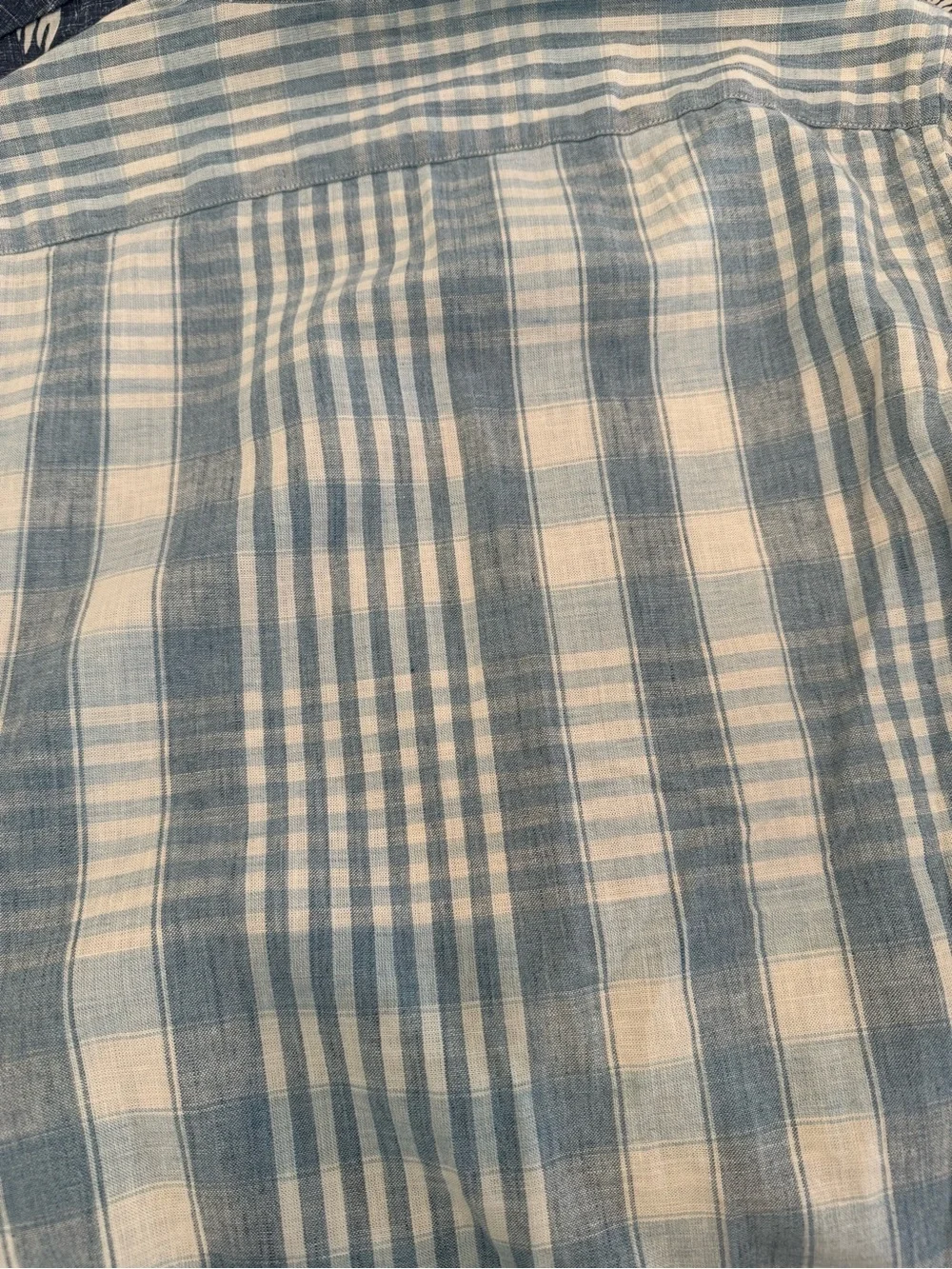 Men's J Crew Light Blue Plaid Button-Down Shirt